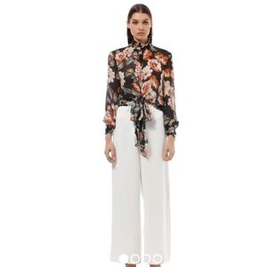 NICHOLAS Lola Floral Tie Front Top size 8